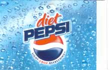 Large Flavor Strips / Flavor Labels Diet Pepsi